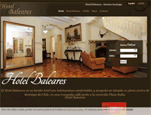 Tablet Screenshot of hotelbaleareschile.com